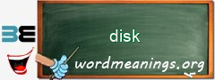 WordMeaning blackboard for disk